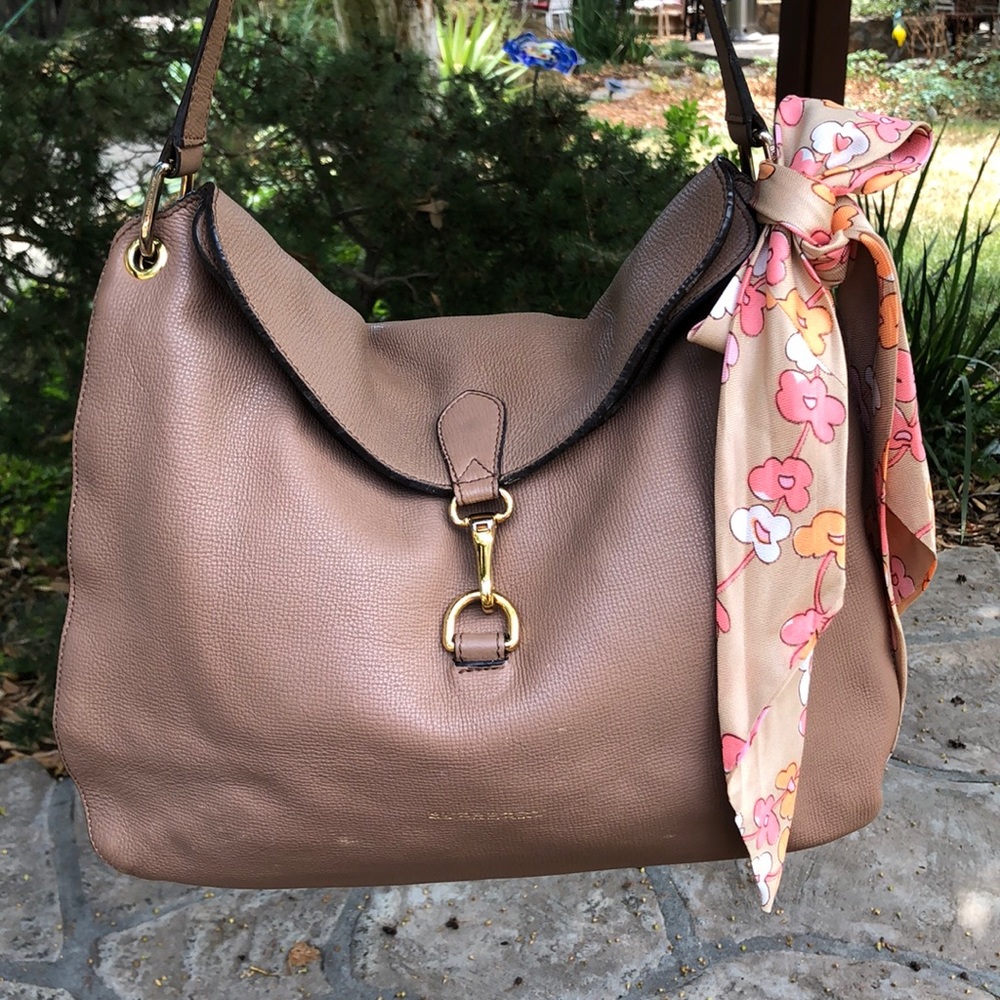 🌺 BURBERRY Cornwall Derby Dk. Sand Leather Purse!